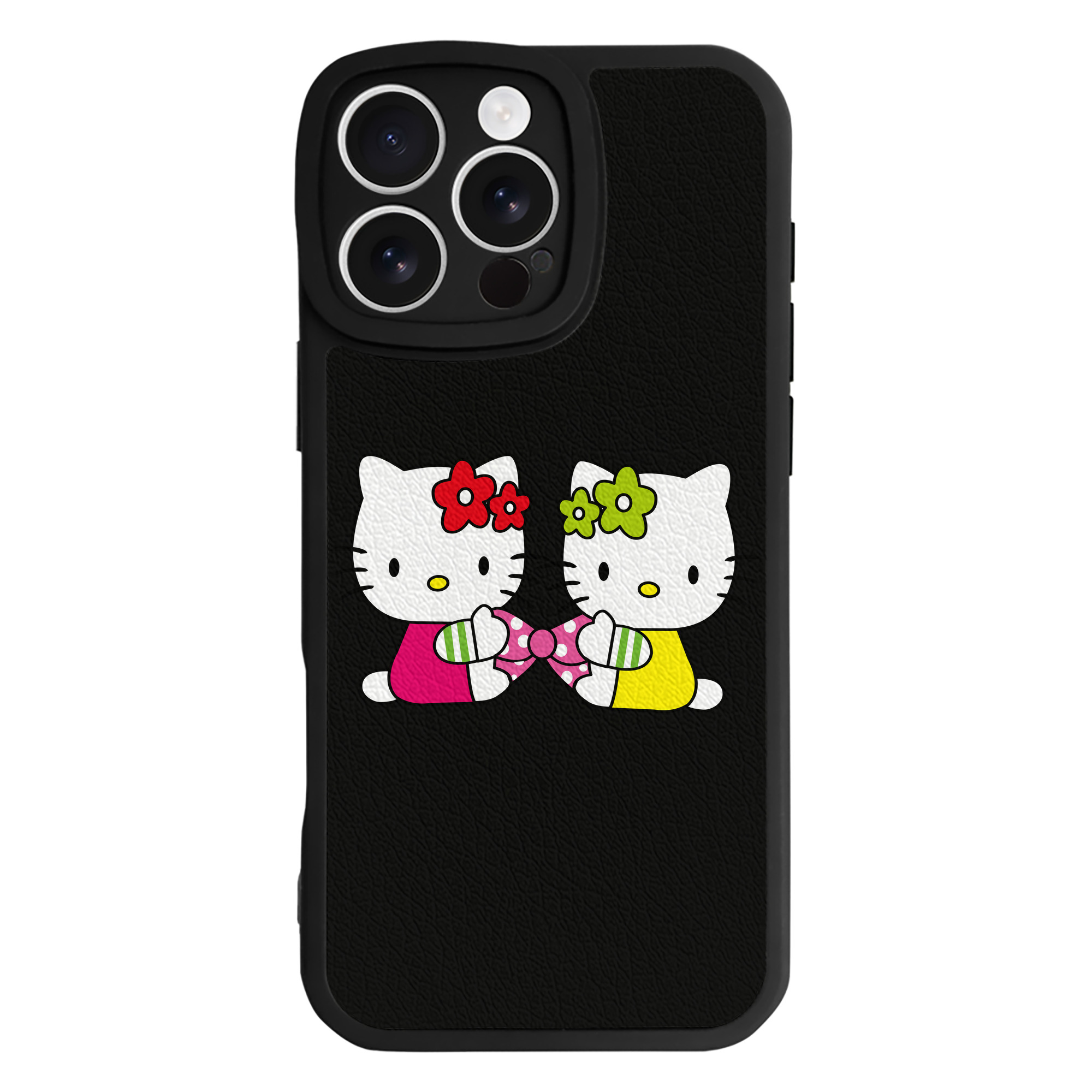 （画像用） Hello Kitty ハローキティ 【iPhone 16シリーズ対応】シリコンスマホケース（レザー調） 材質：シリコン